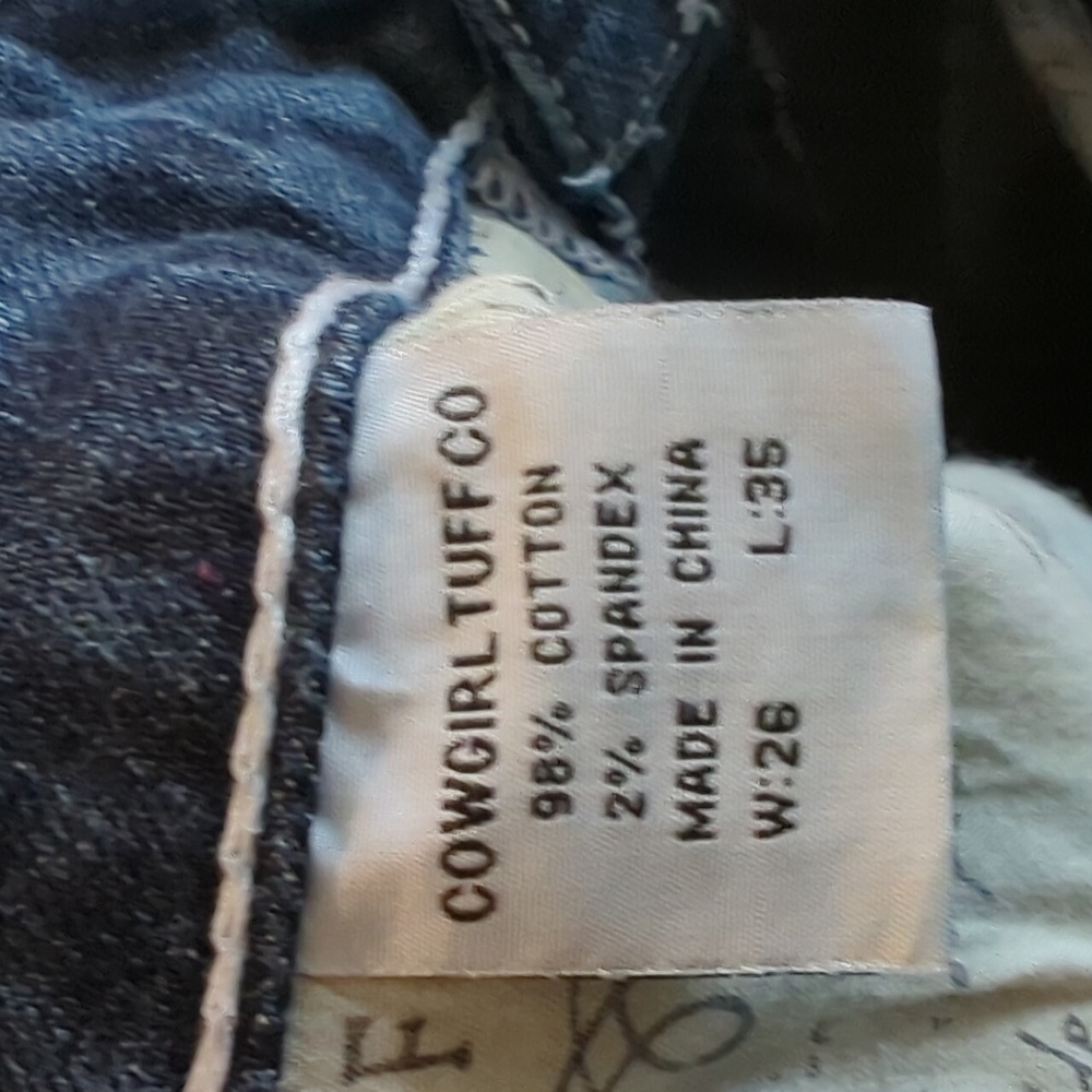 COWGIRL TUFF "Ride & Shine" bootcut horseback Riding jeans 26x35L tall EUC - Picture 12 of 13